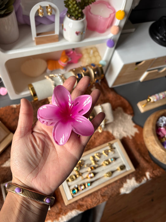 Pince pour cheveux VAHINÉ rose flashy