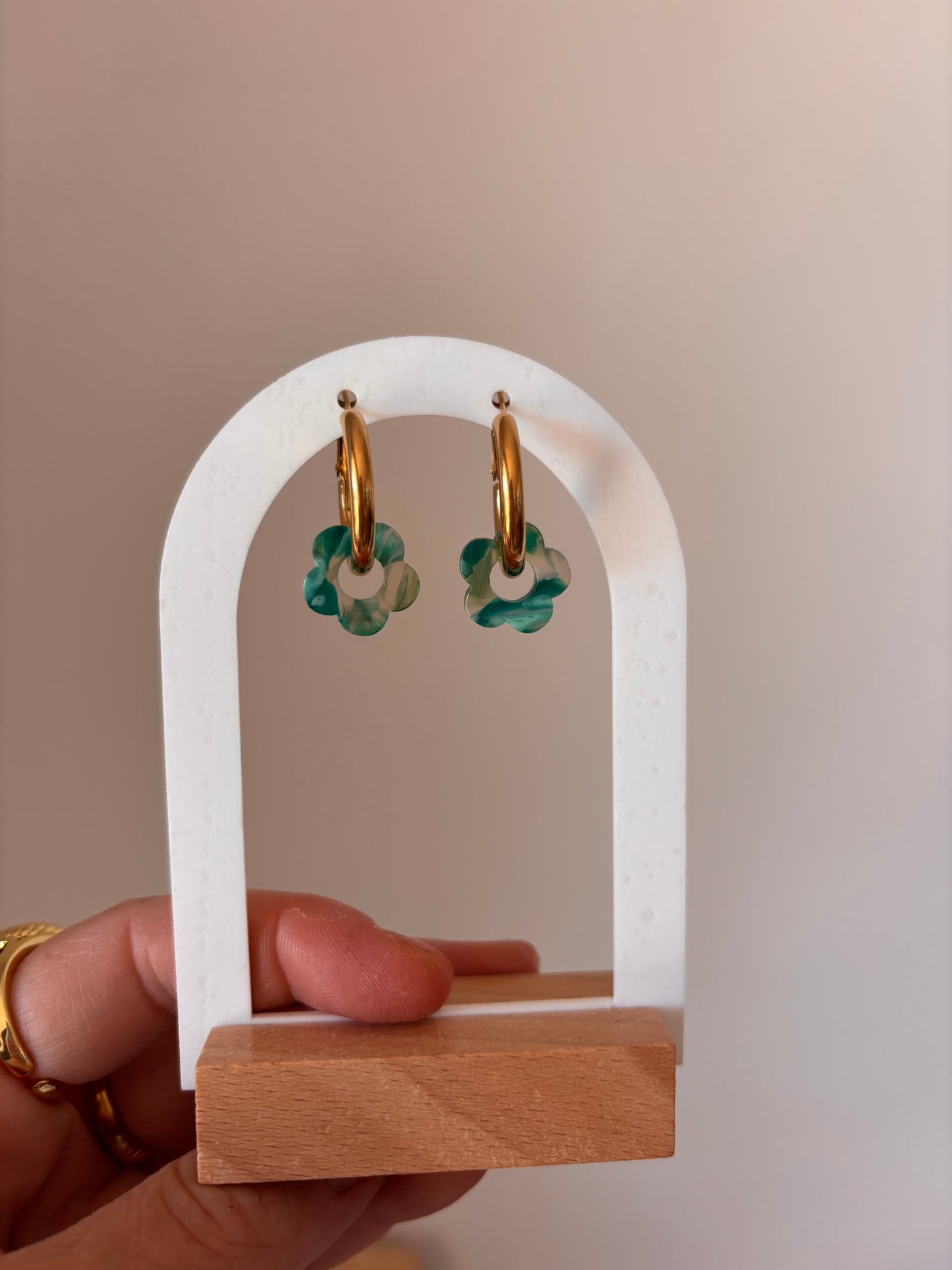 Boucle d’oreilles FLORA verte 🌴