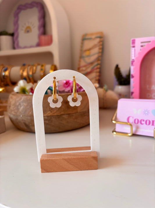 Boucles d’oreilles FLORA blanc ⭐️