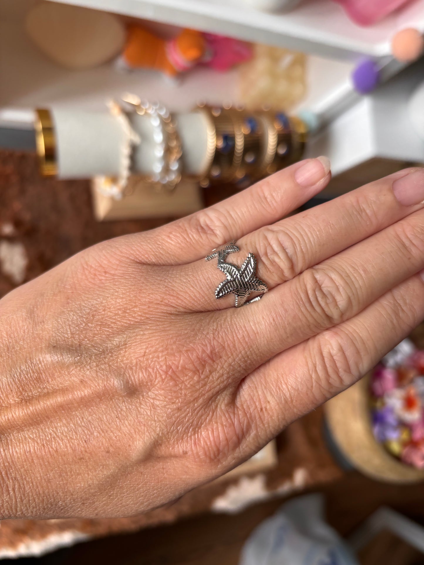 Bague ÉTOILE DE MER argentée 🌟