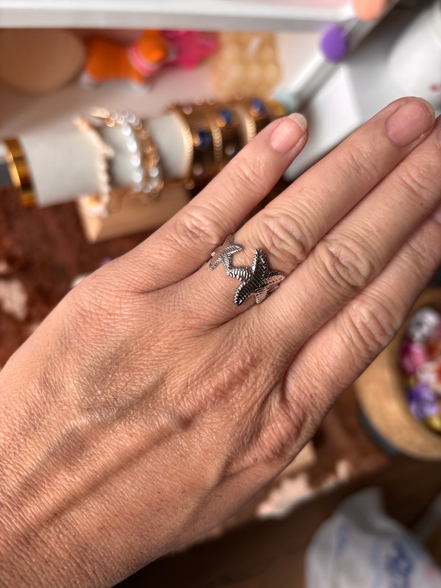 Bague ÉTOILE DE MER argentée 🌟