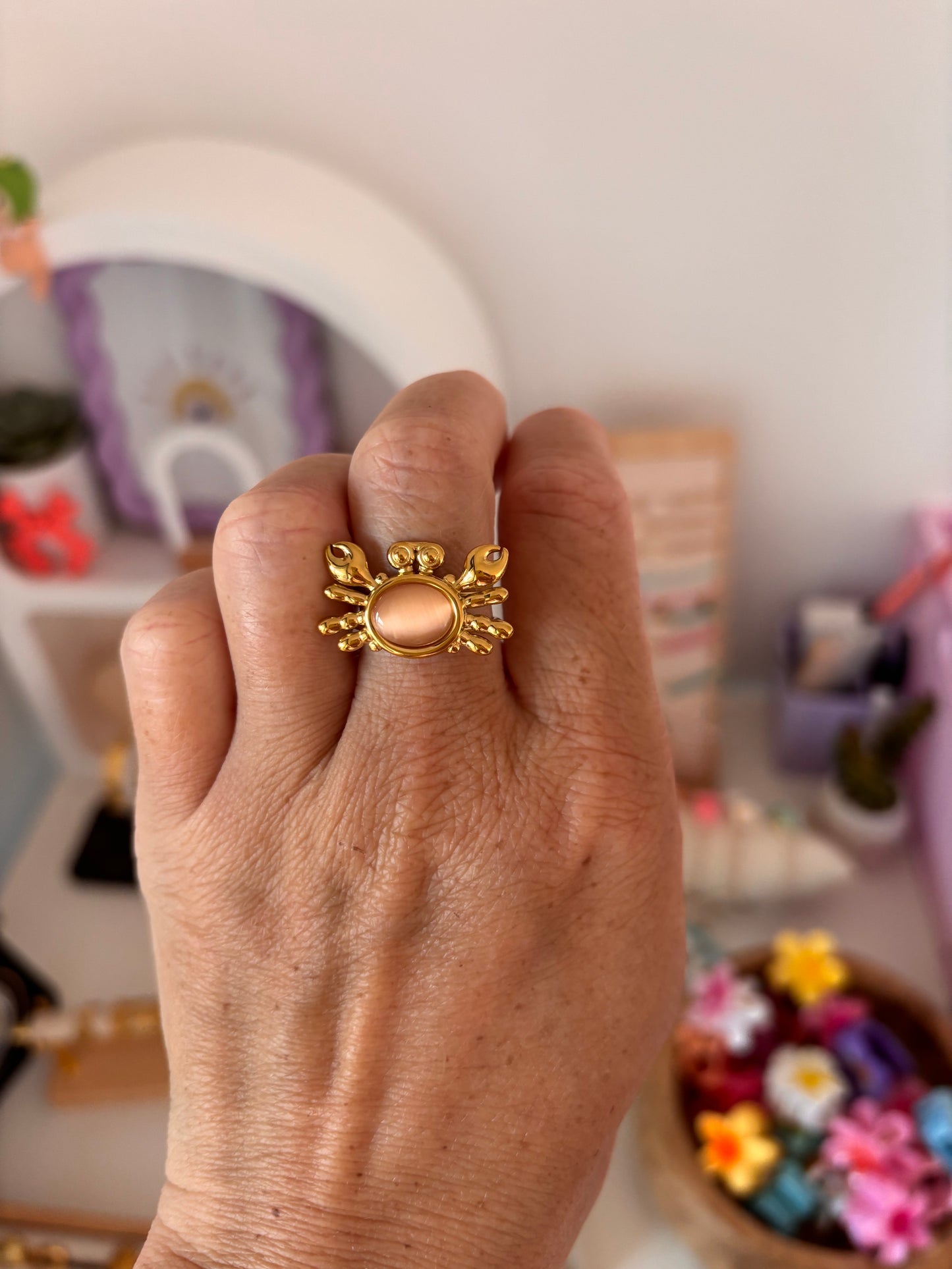Bague Crabe 🦀 rose