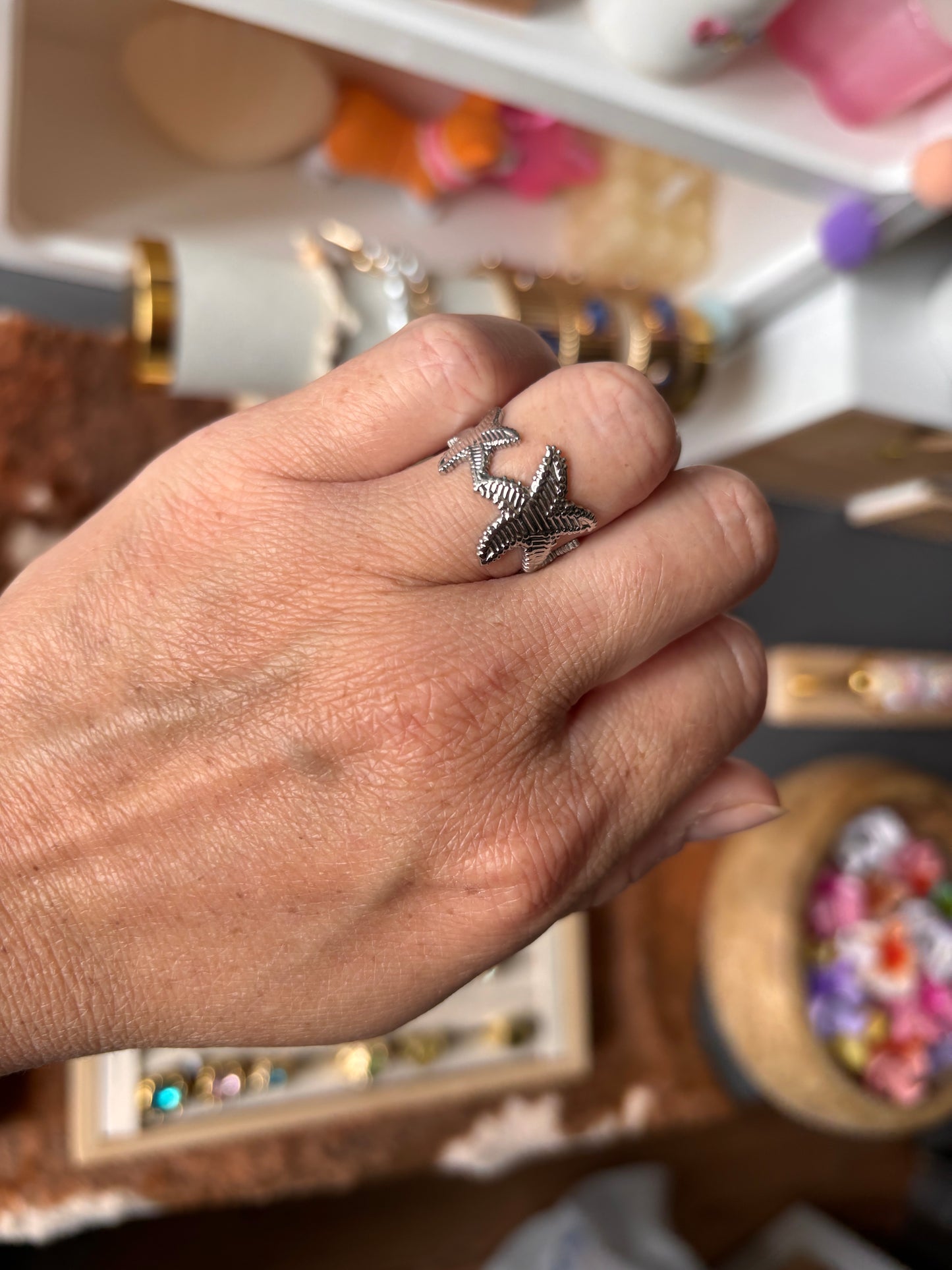Bague ÉTOILE DE MER argentée 🌟