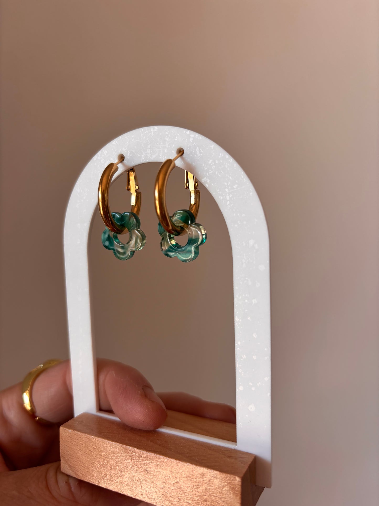 Boucle d’oreilles FLORA verte 🌴