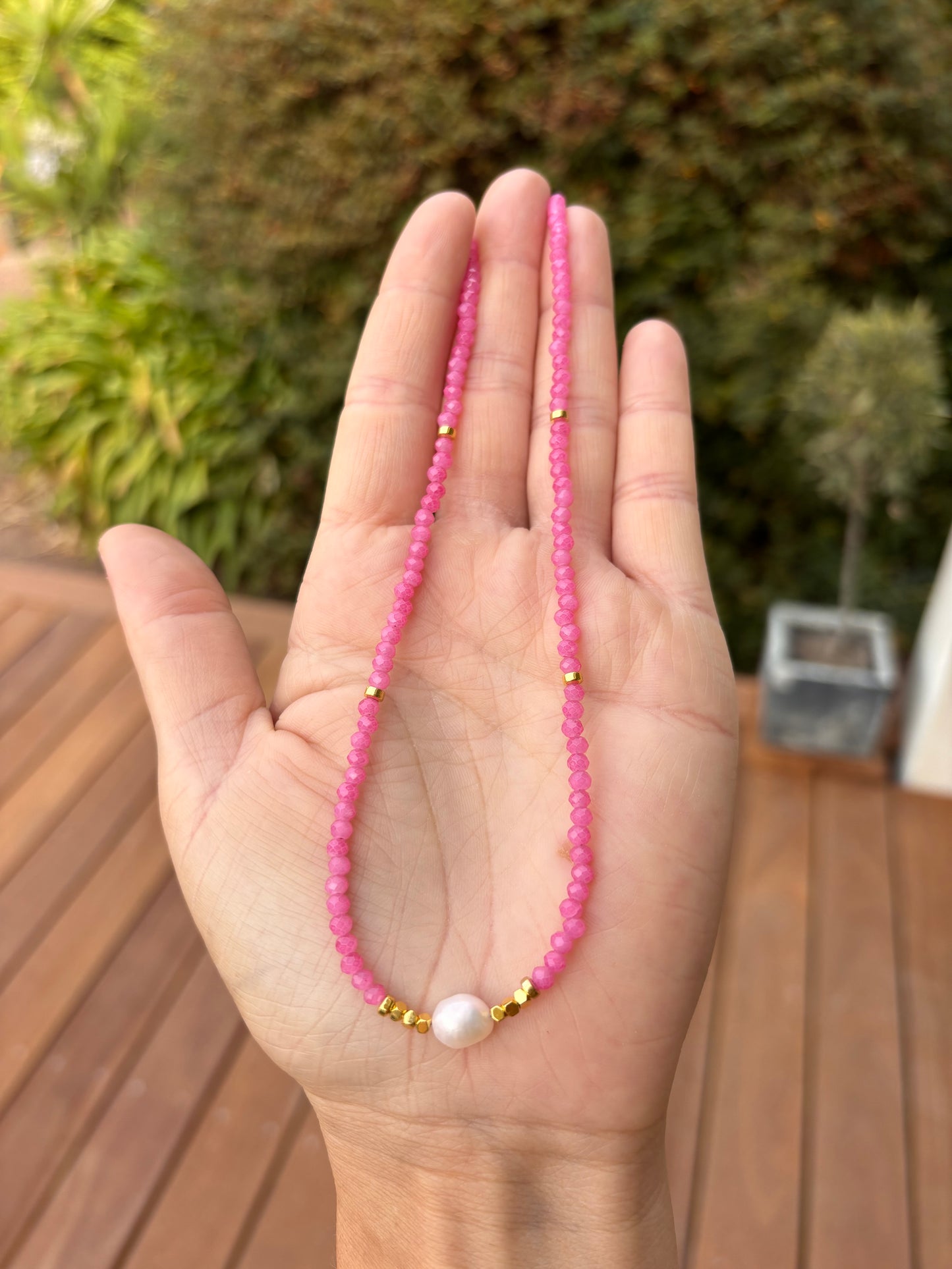 Colliers de perles rose 💕