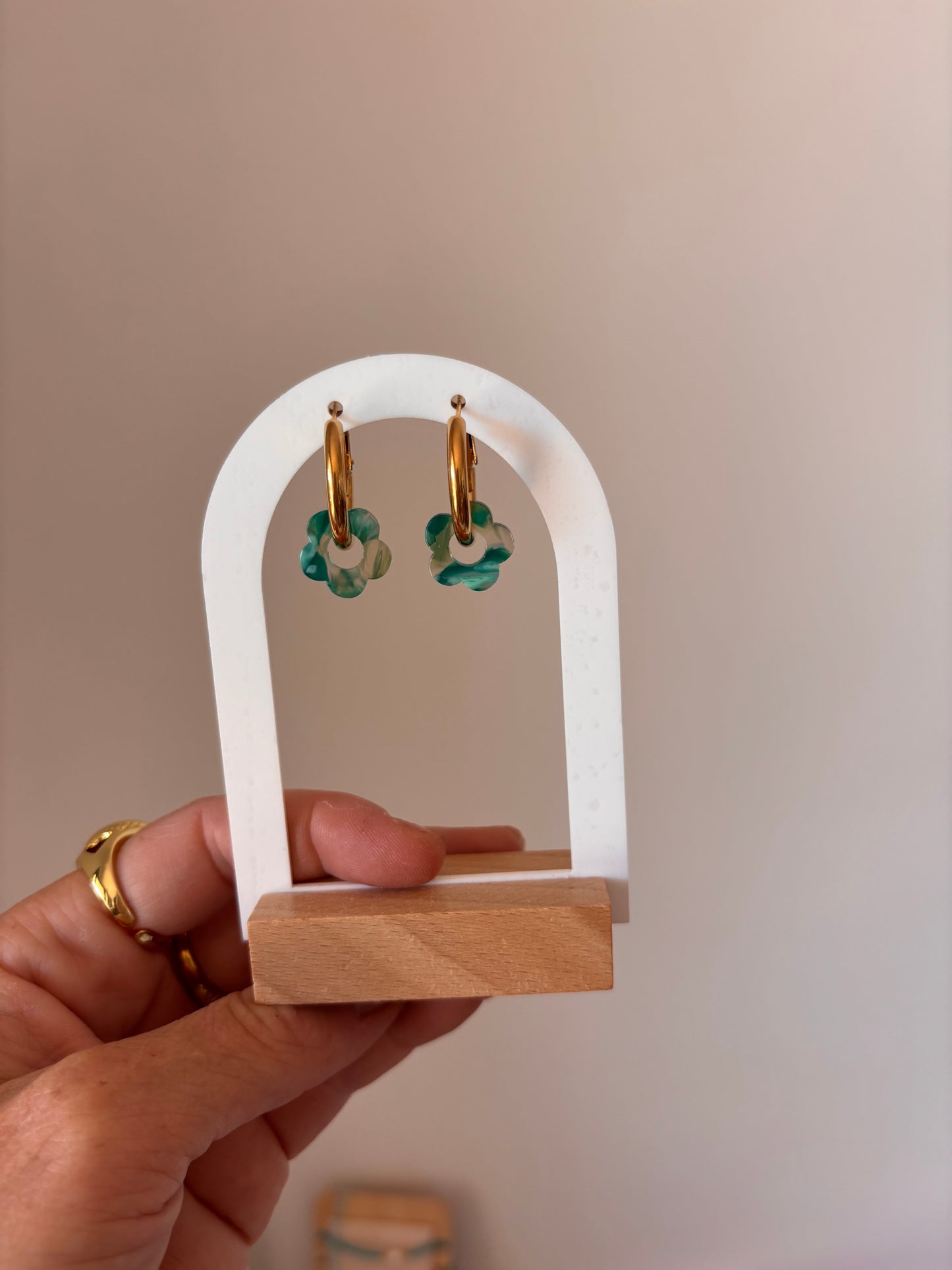 Boucle d’oreilles FLORA verte 🌴