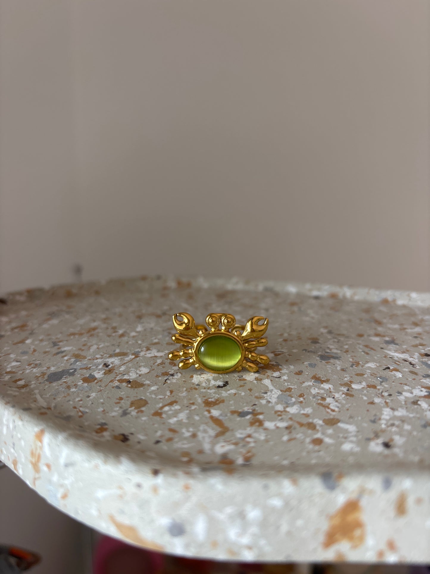 Bague Crabe 🦀 verte