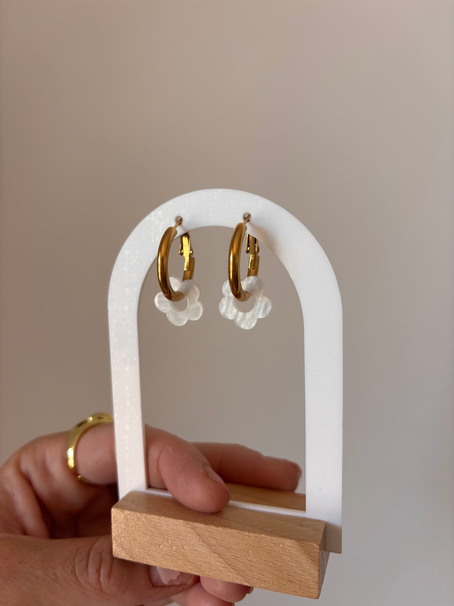 Boucles d’oreilles FLORA blanc ⭐️