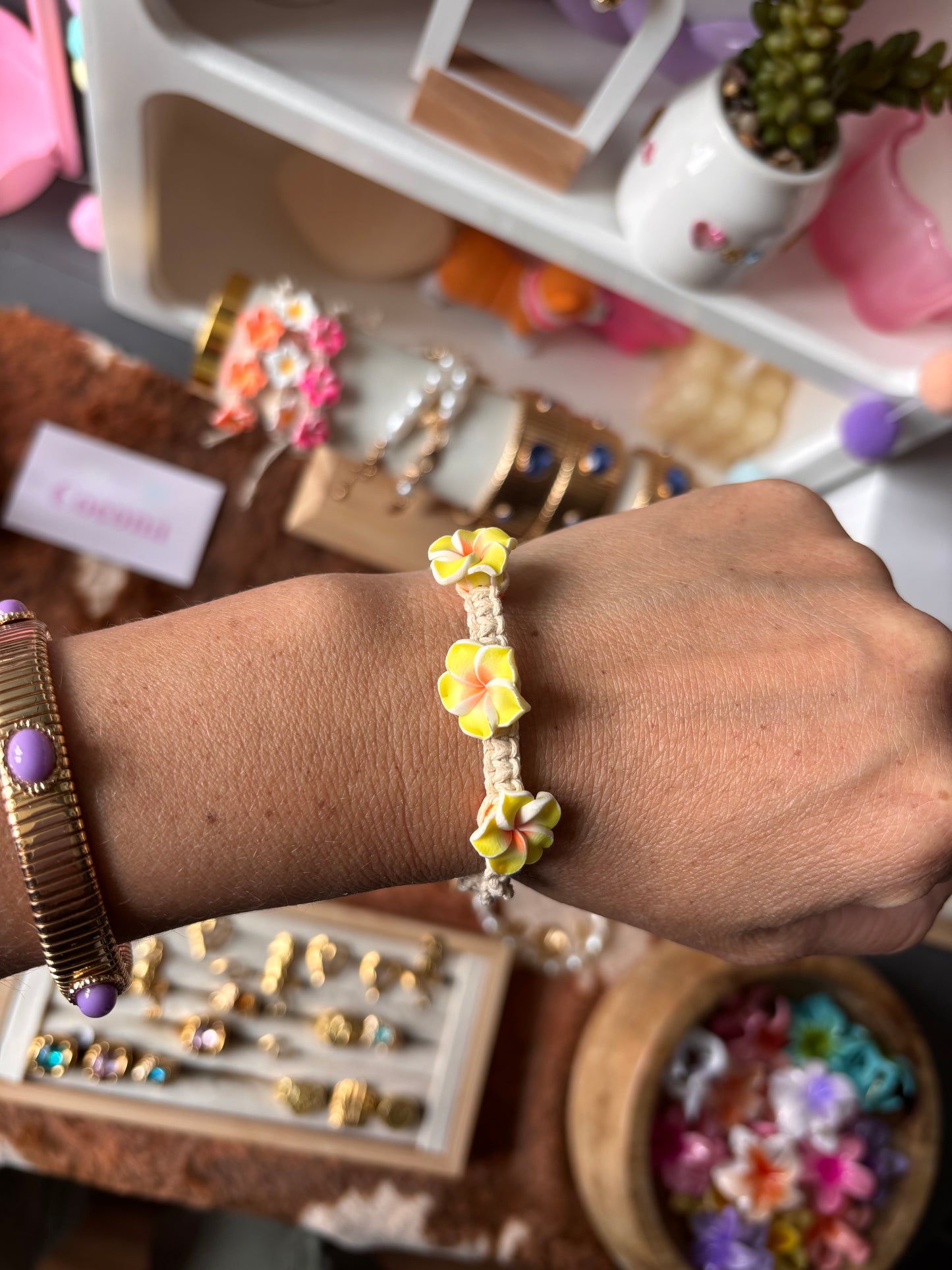 Bracelet MONOÏ jaune