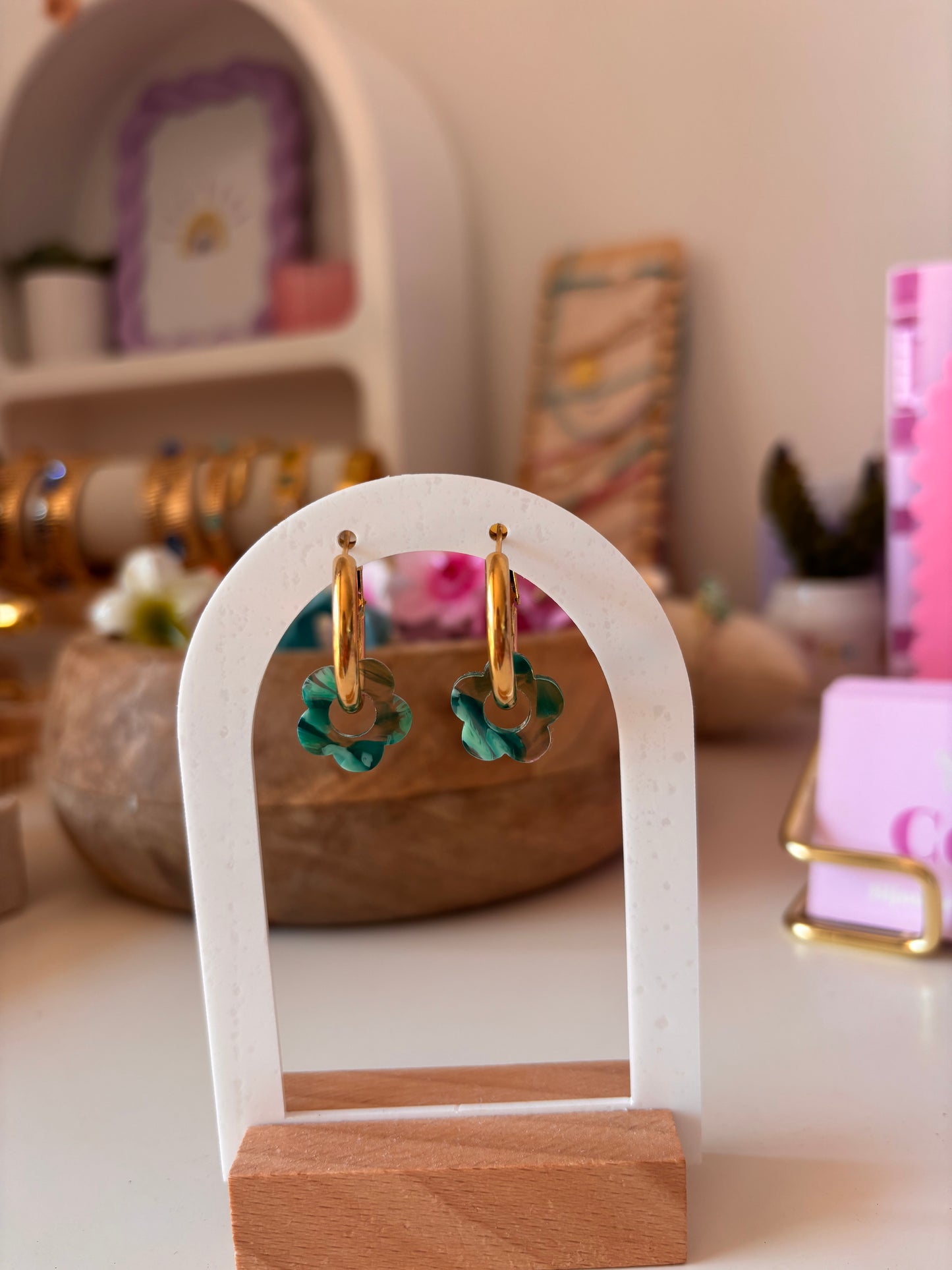 Boucle d’oreilles FLORA verte 🌴