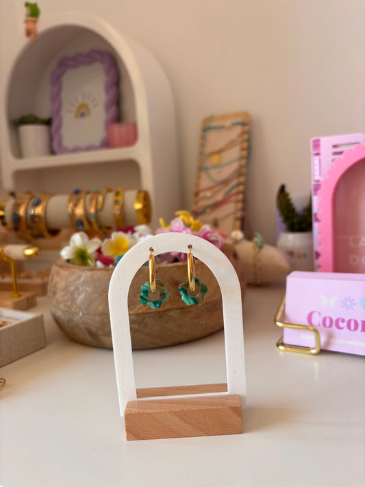 Boucle d’oreilles FLORA verte 🌴