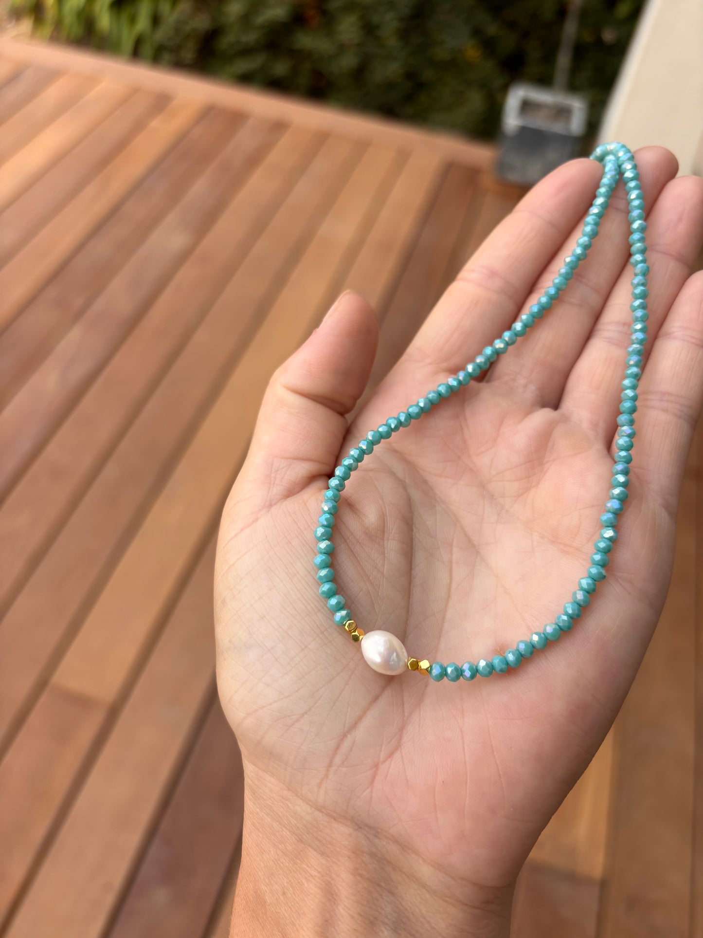 Colliers de perles bleu ✨