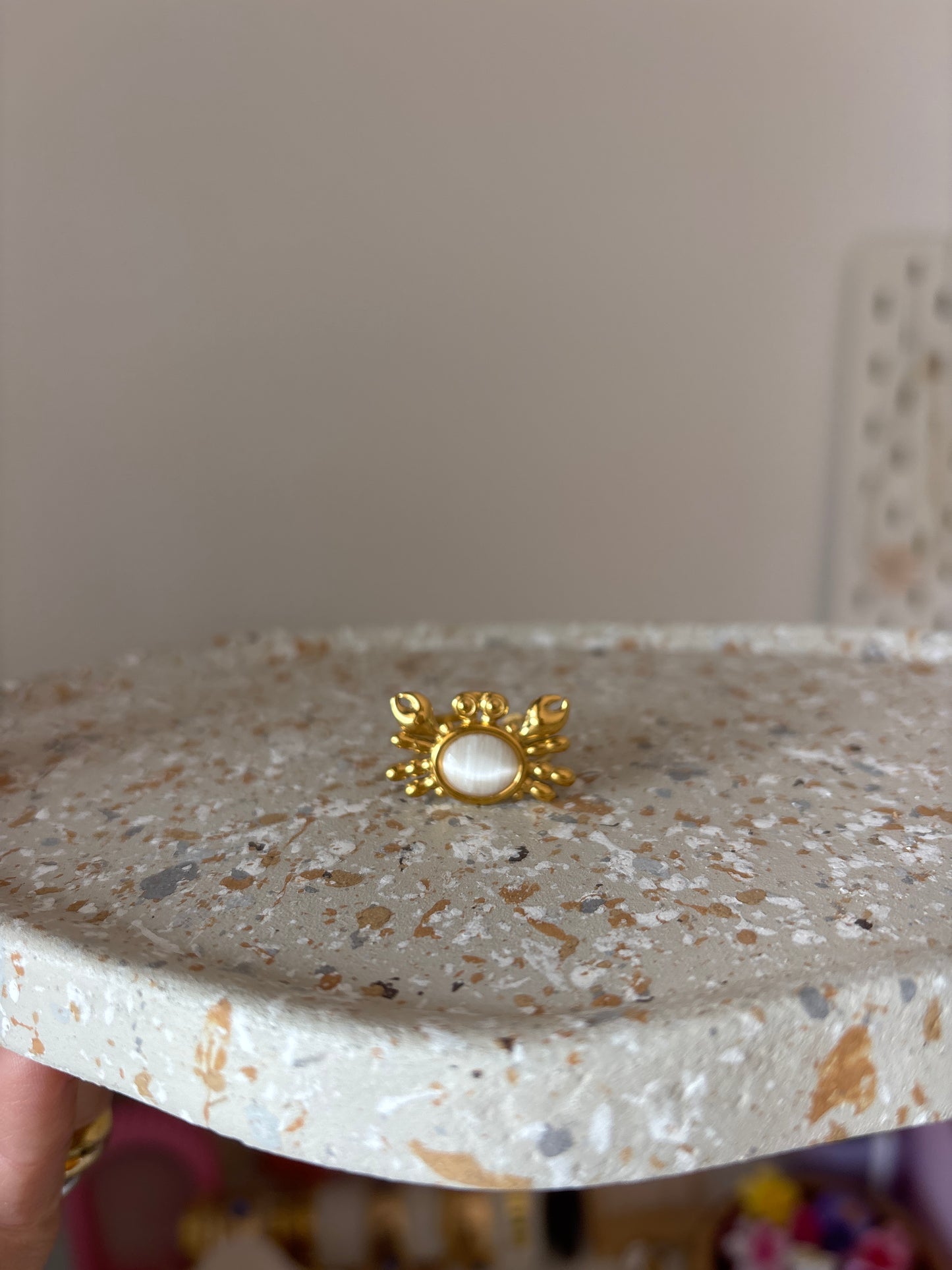 Bague crabe 🦀 blanche