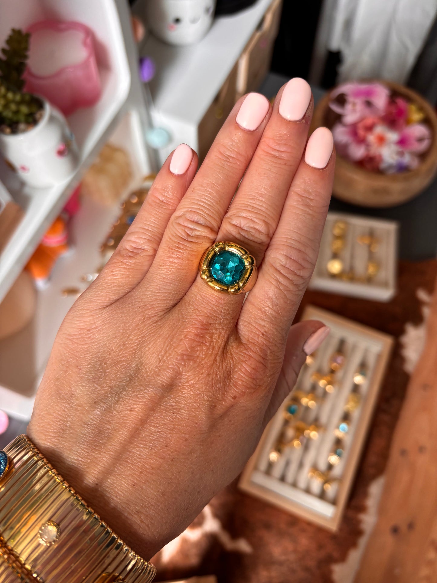 Bague ADORA bleu ☀️