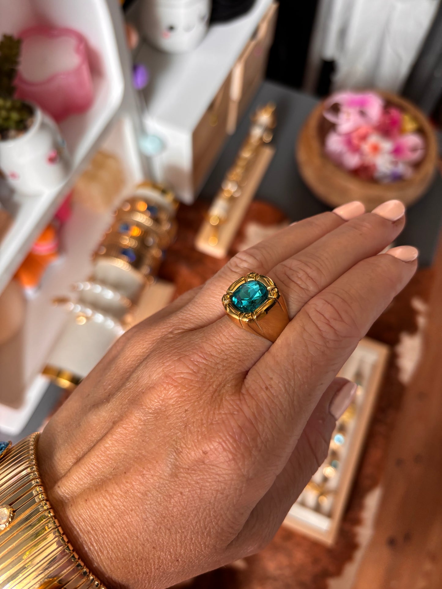 Bague ADORA bleu ☀️