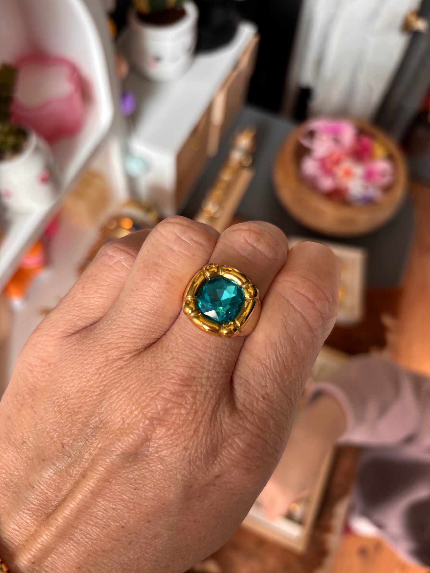 Bague ADORA bleu ☀️
