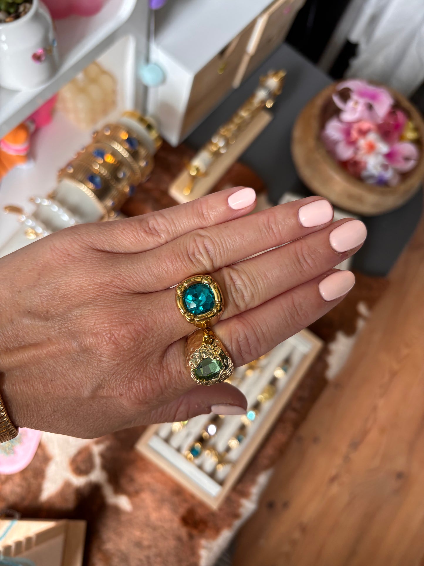 Bague ADORA bleu ☀️