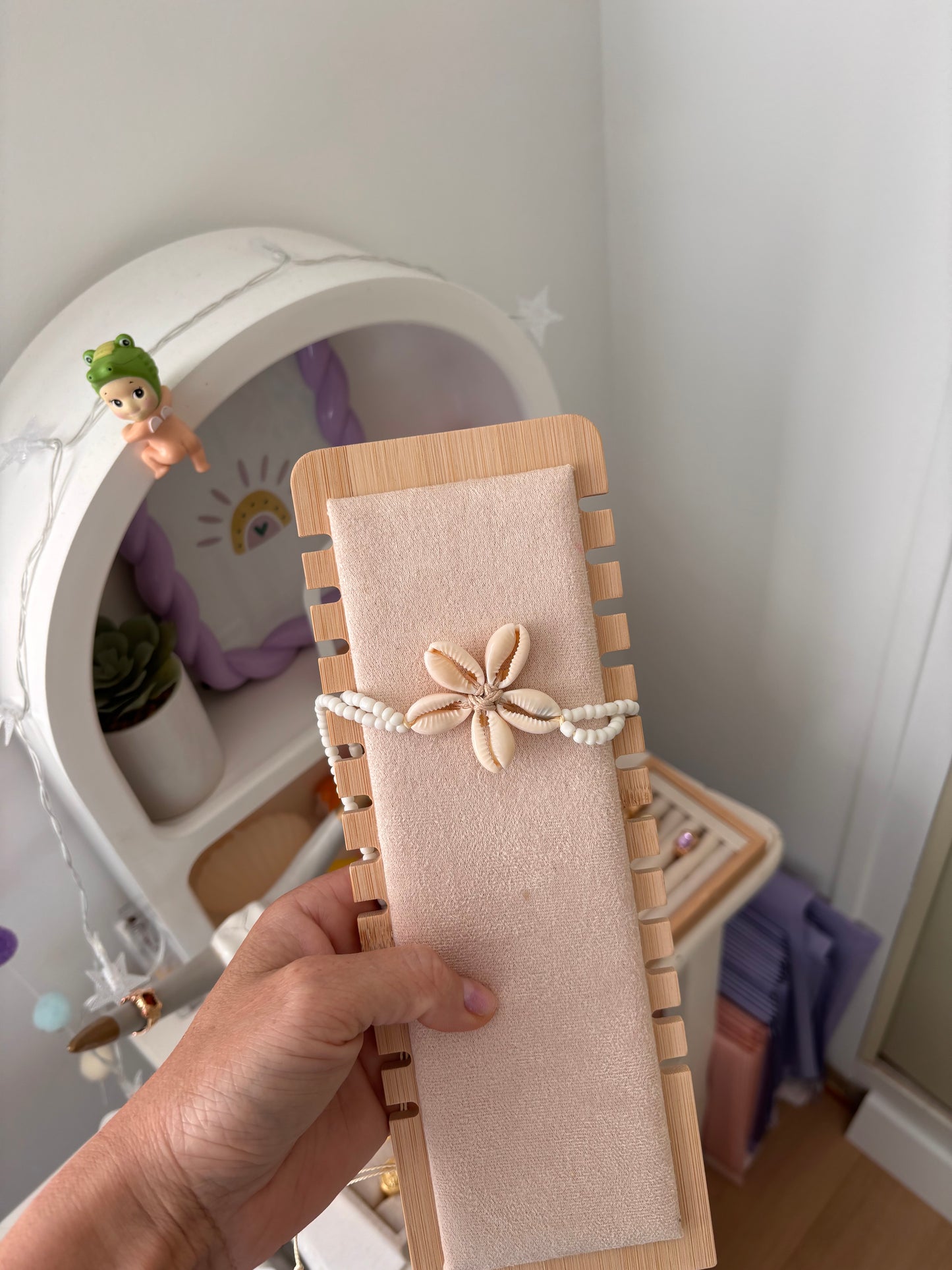 Collier coquillages BALI blanc